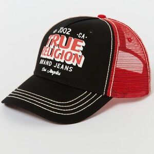 True Religion Trucker Logo Adjustable Cap